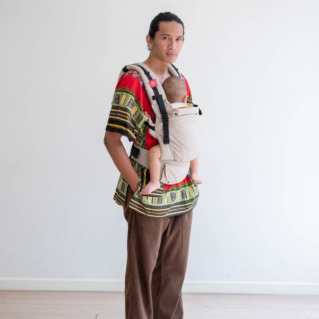 MEM Sunset Stream Beige - SSC ( Soft Structure Carrier ) Gendongan Bayi