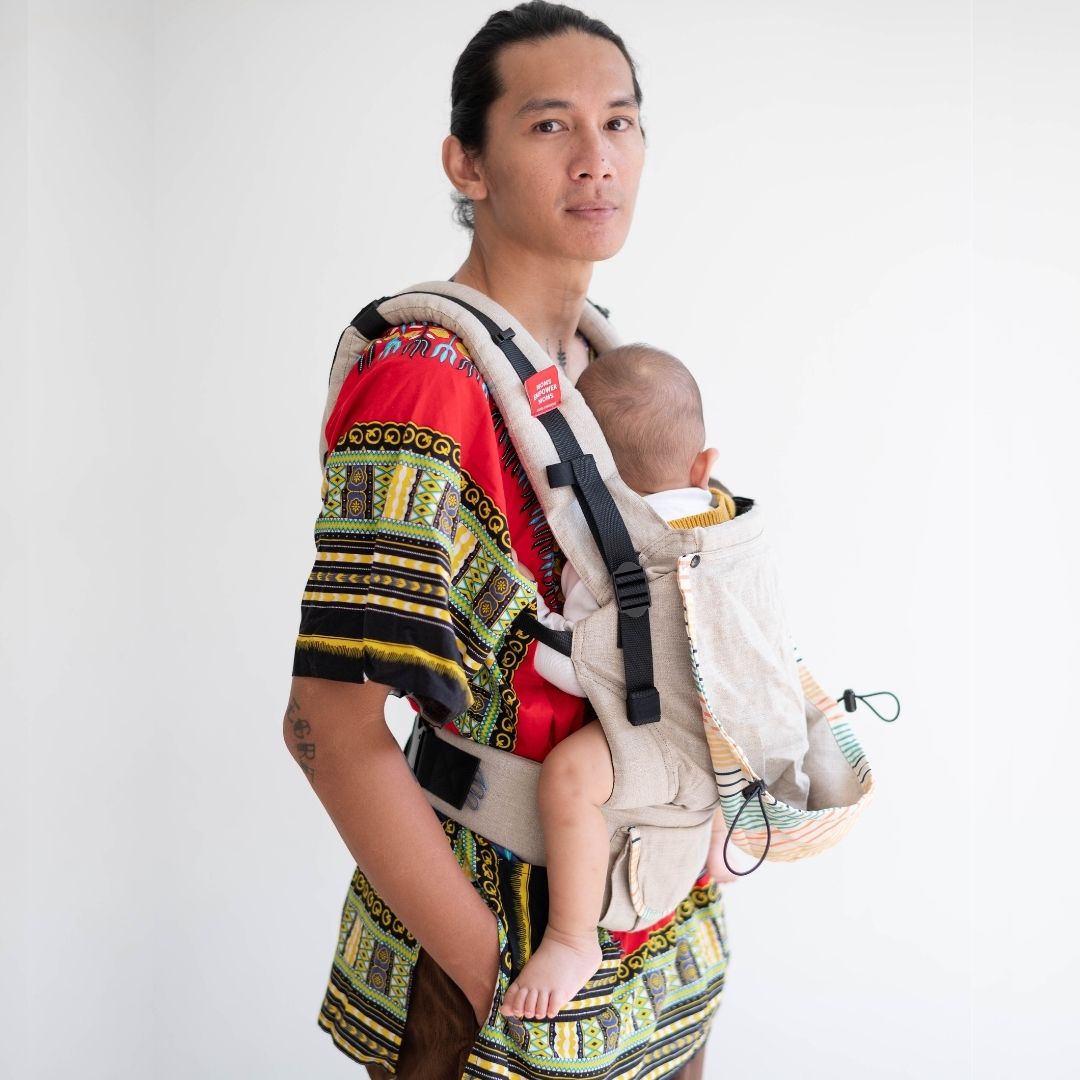 MEM Sunset Stream Beige - SSC ( Soft Structure Carrier ) Gendongan Bayi