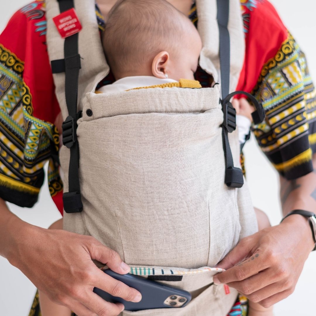 MEM Sunset Stream Beige - SSC ( Soft Structure Carrier ) Gendongan Bayi