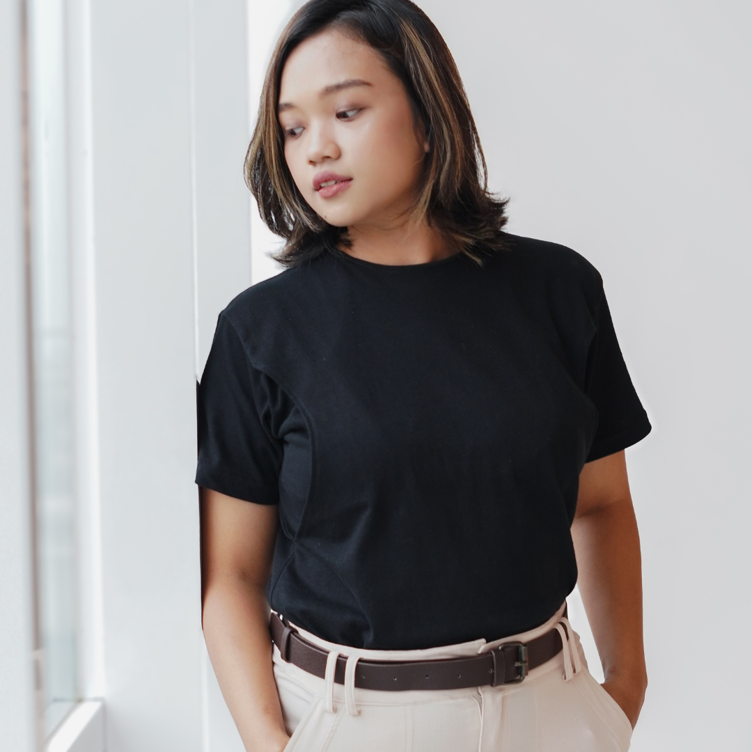 Nursingwear - Basic tee Black | Baju Menyusui