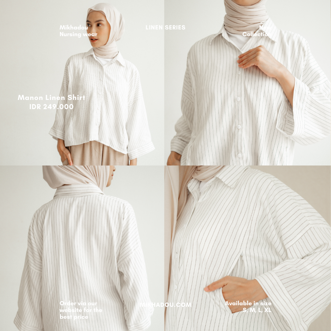 Nursingwear - Manon Linen Shirt - Baju Menyusui