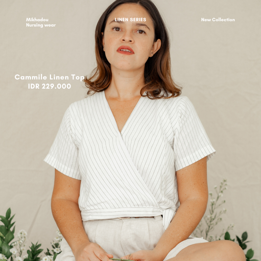 Nursingwear - Cammile Linen Top - Baju Menyusui