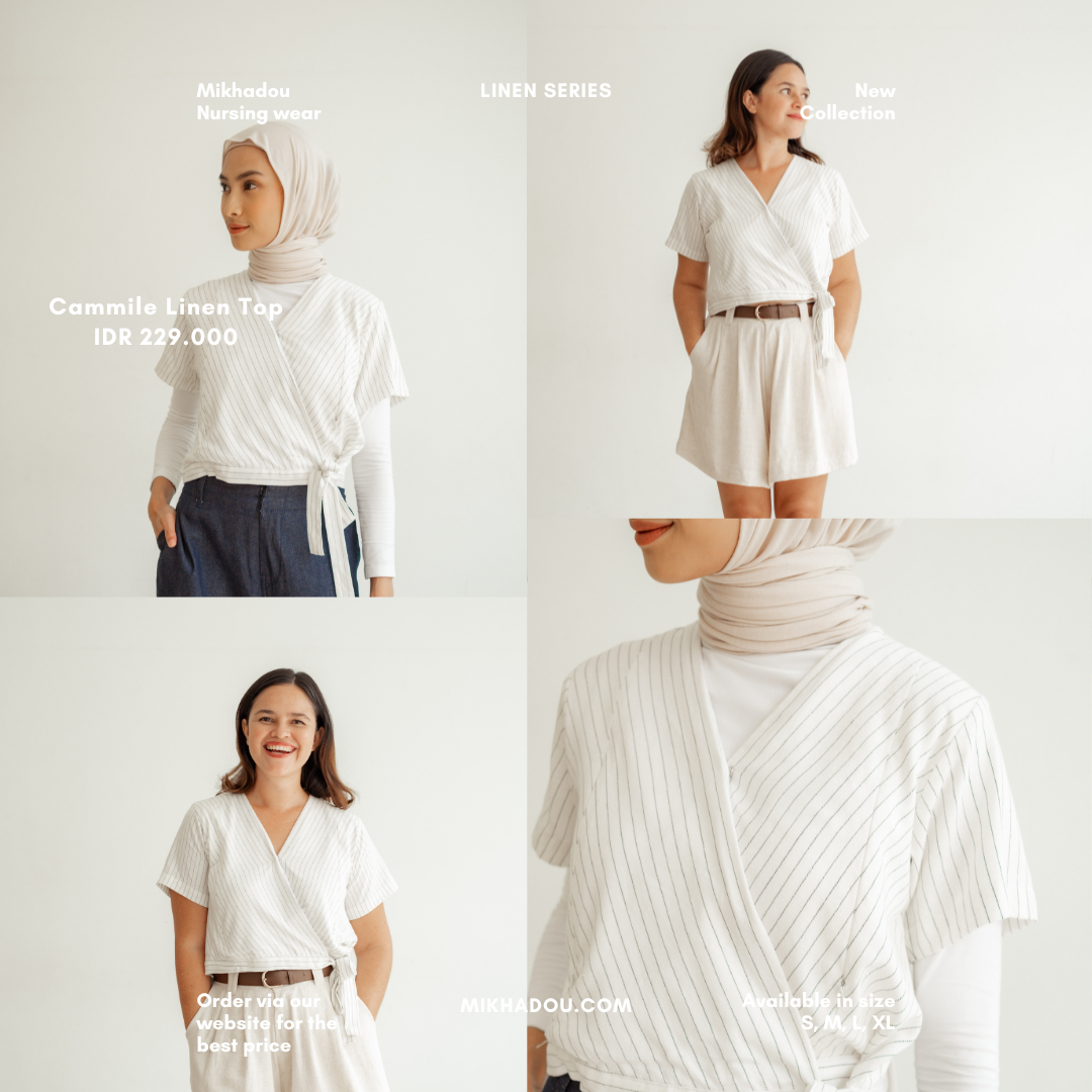 Nursingwear - Cammile Linen Top - Baju Menyusui