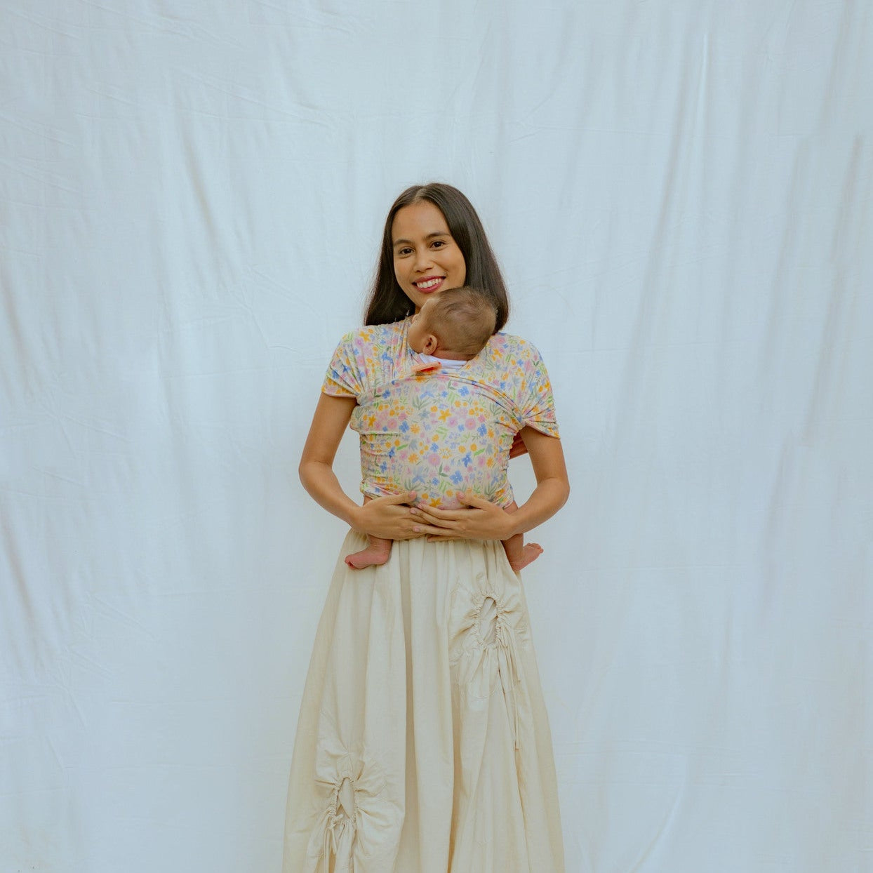 Stretchy Wrap Mikhadou x Ayang Cempaka Floralie - Gendongan Bayi