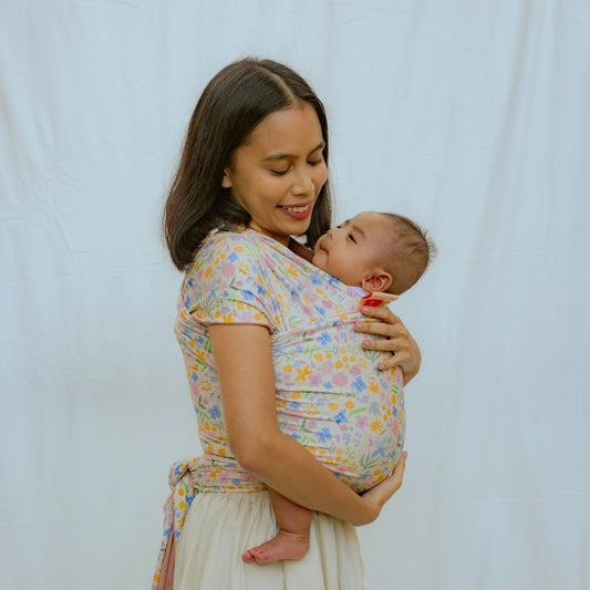 Stretchy Wrap Mikhadou x Ayang Cempaka Floralie - Gendongan Bayi