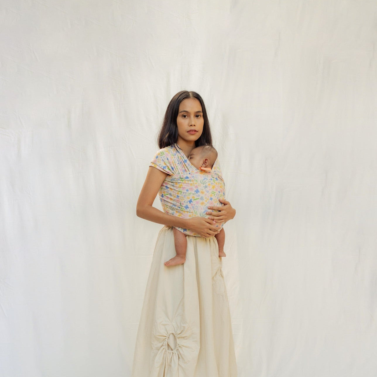 Stretchy Wrap Mikhadou x Ayang Cempaka Floralie - Gendongan Bayi