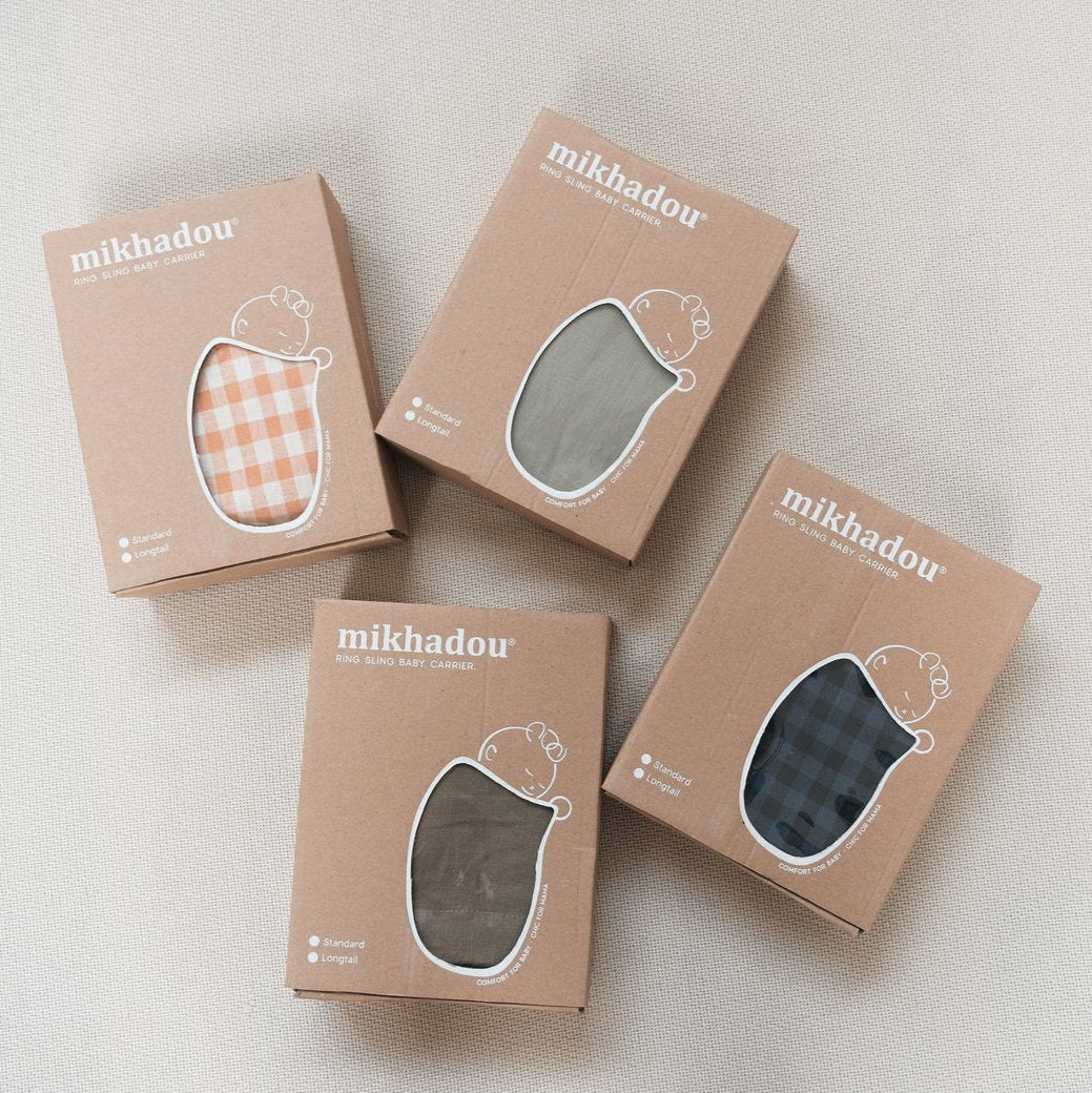 Ring Sling Cotton - Navy Gingham - Gendongan Bayi