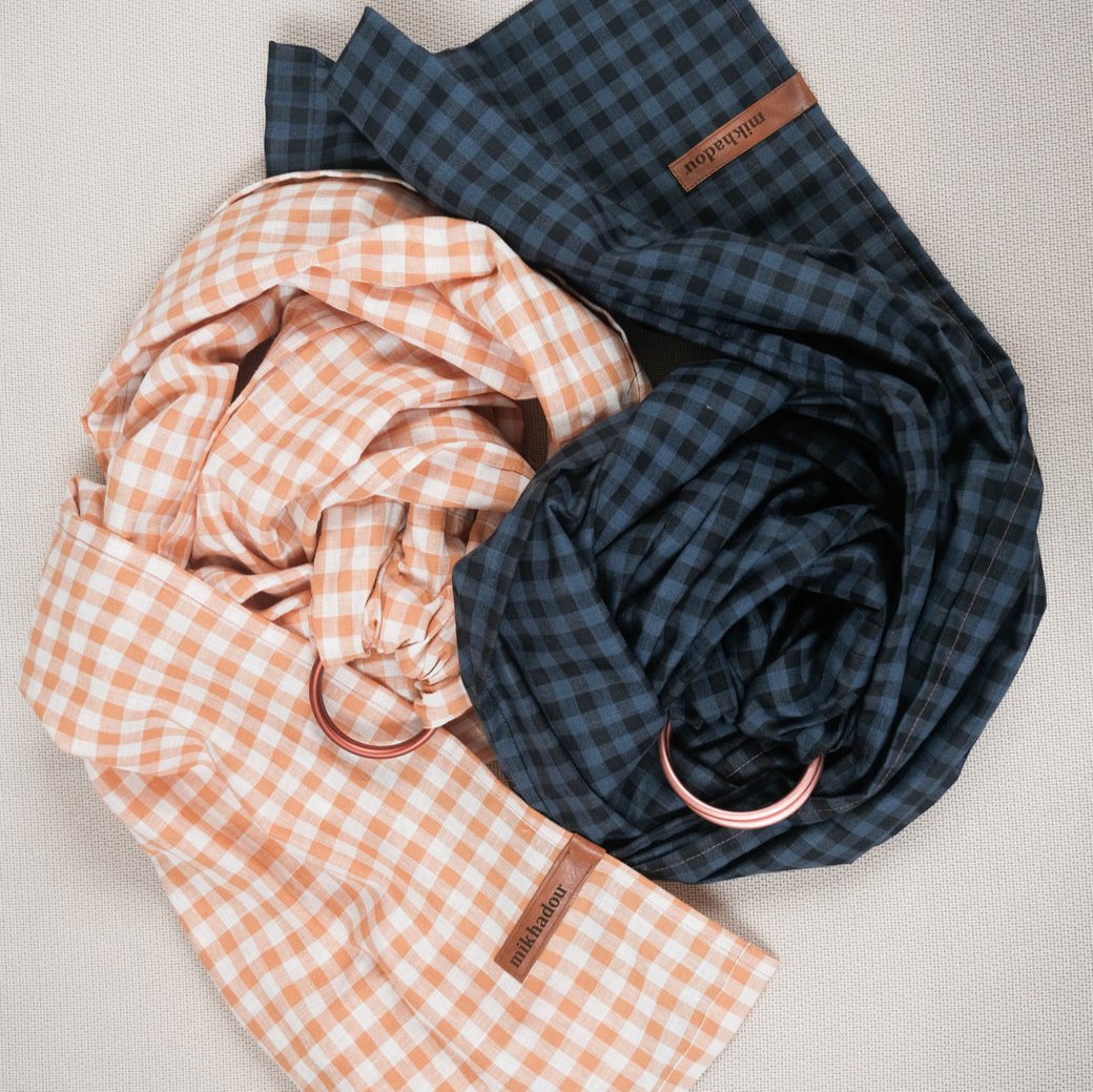 Ring Sling Linen Cheerfull Gingham - Gendongan Bayi