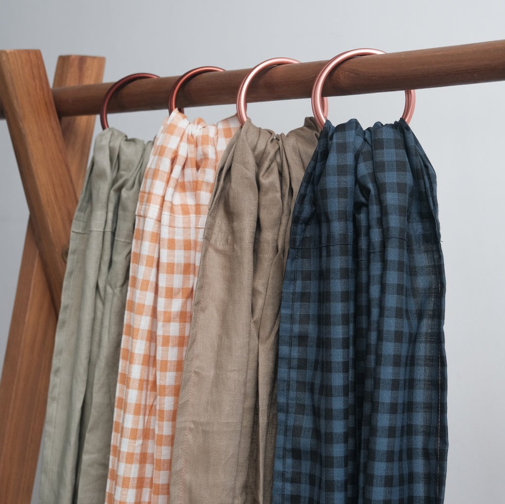 Ring Sling Cotton - Navy Gingham - Gendongan Bayi