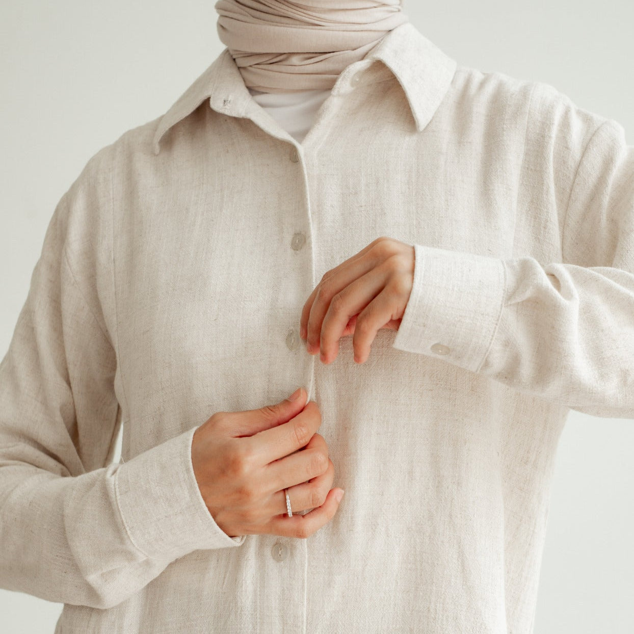 Nursingwear - Hasya Linen Shirt - Baju Menyusui