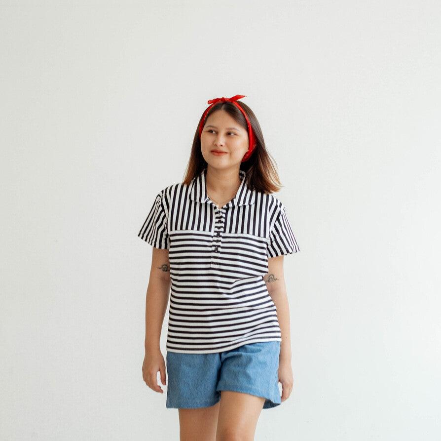 Nursingwear - Kyra Stripe Shirt | Baju Menyusui