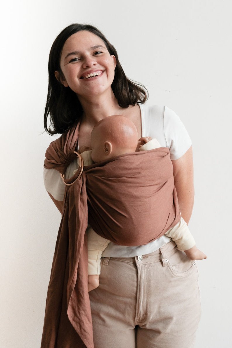 Ring Sling Linen - Mocca - Gendongan Bayi