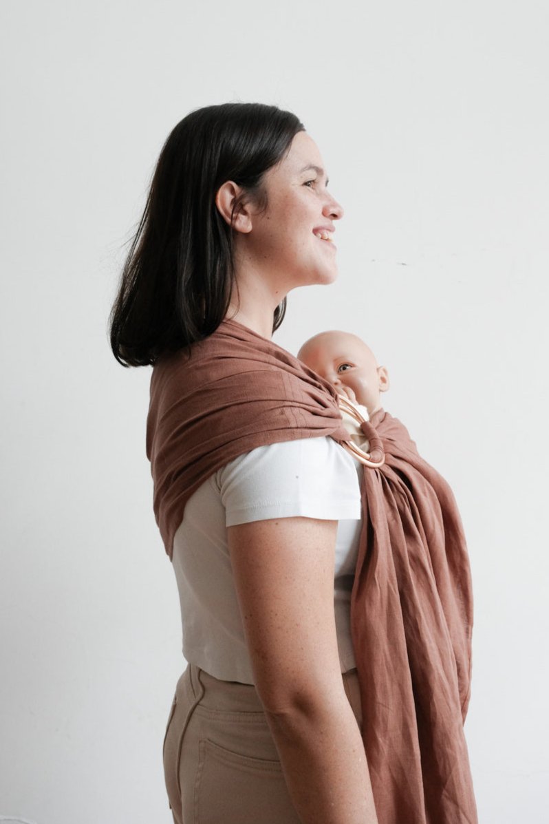 Ring Sling Linen - Mocca - Gendongan Bayi