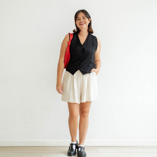 Nursingwear - Claire Vest Linen | Baju Menyusui