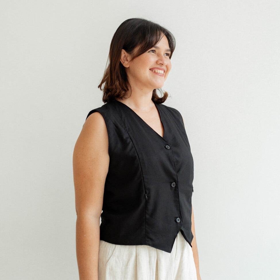 Nursingwear - Claire Vest Linen | Baju Menyusui