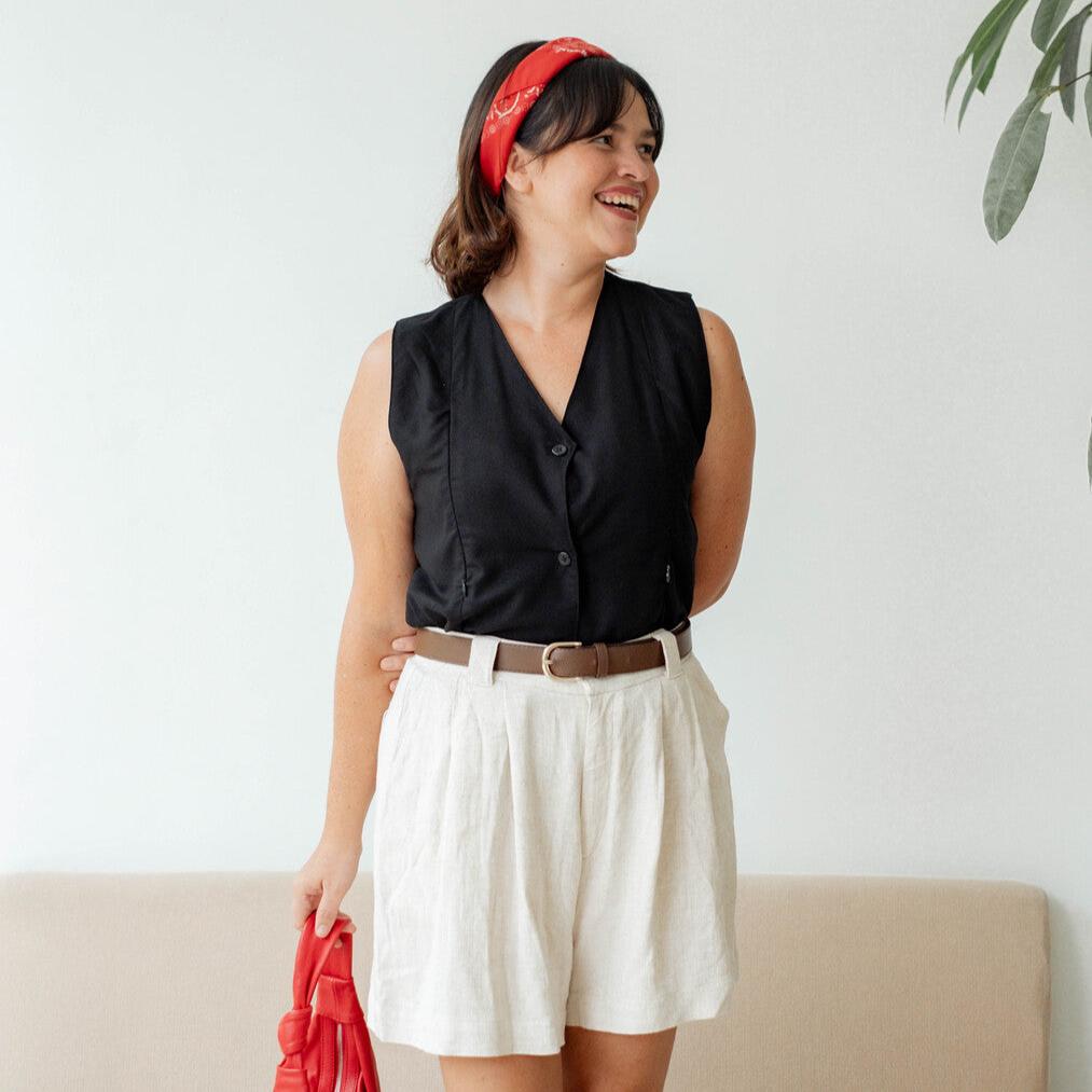 Nursingwear - Claire Vest Linen | Baju Menyusui