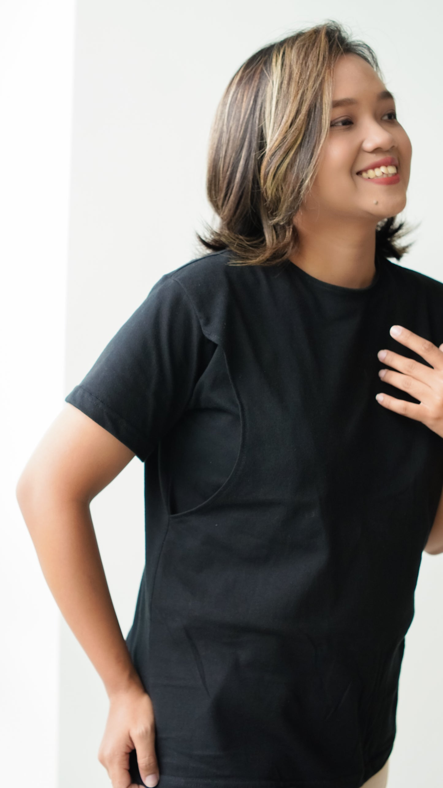 Nursingwear - Basic tee Black | Baju Menyusui