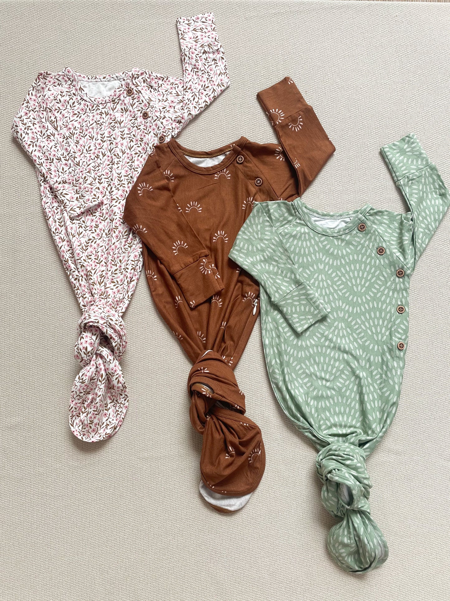 Knotted Gown Pattern | Baju Tidur Bayi