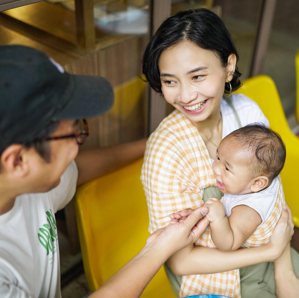 Ring Sling Linen Cheerfull Gingham - Gendongan Bayi