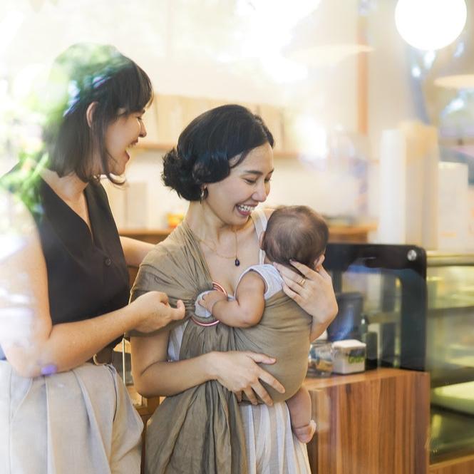 Ring Sling Linen Walnut - Gendongan Bayi