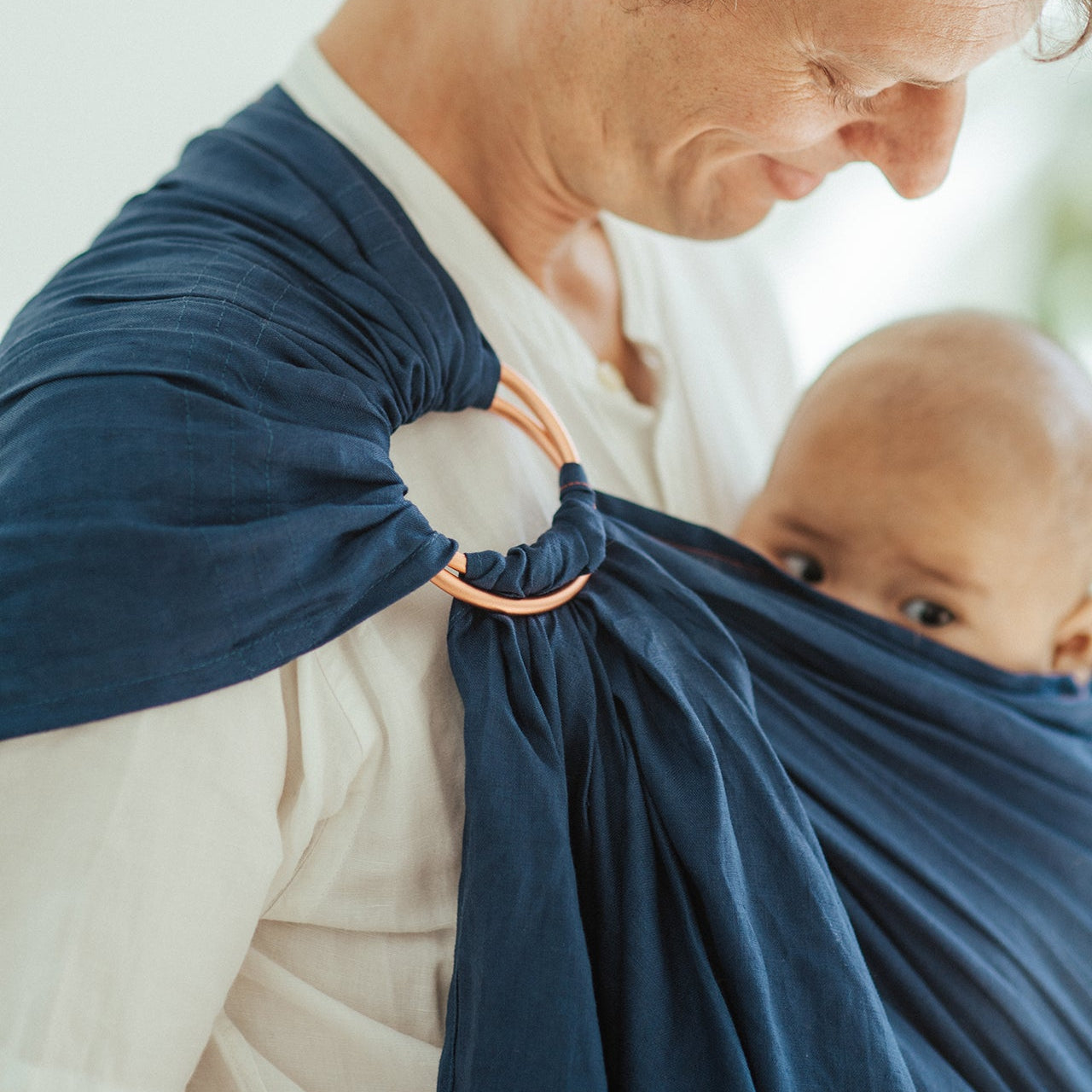 Ring Sling Linen - Navy - Gendongan Bayi