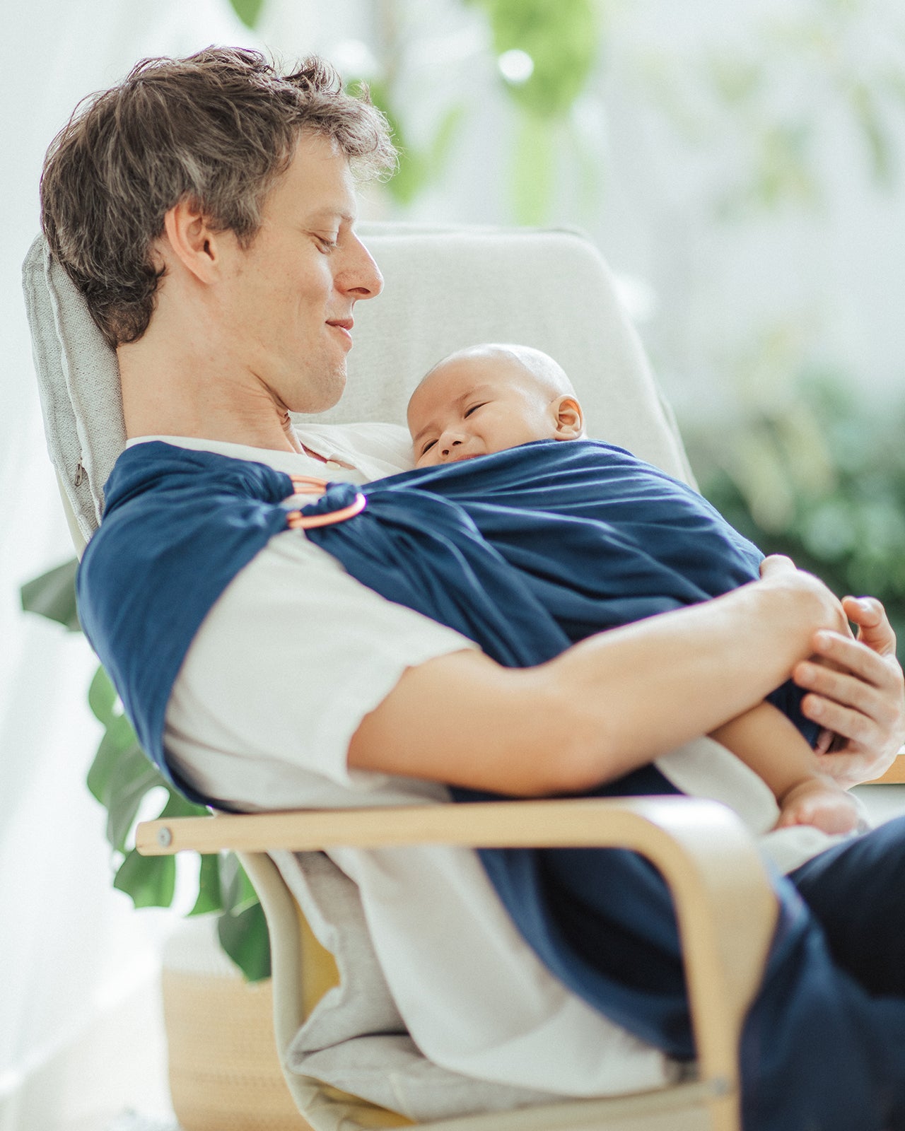 Ring Sling Linen - Navy - Gendongan Bayi