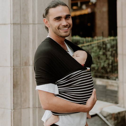 Stretchy Wrap - Reversible Black | Gendongan Bayi