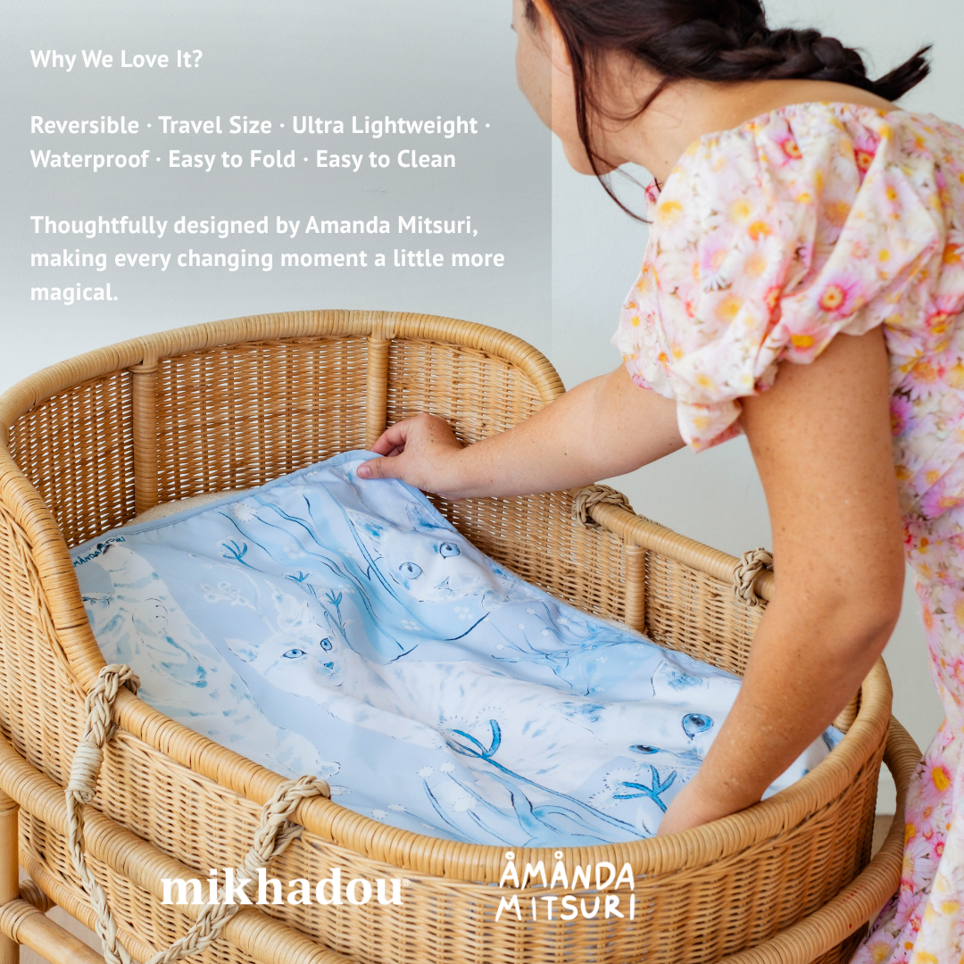 PO READY 28 SEPTEMBER 2026 / Changing Pad Mikhadou x Amanda Mitsuri Cat - Perlak Bayi - Alas Ganti Popok
