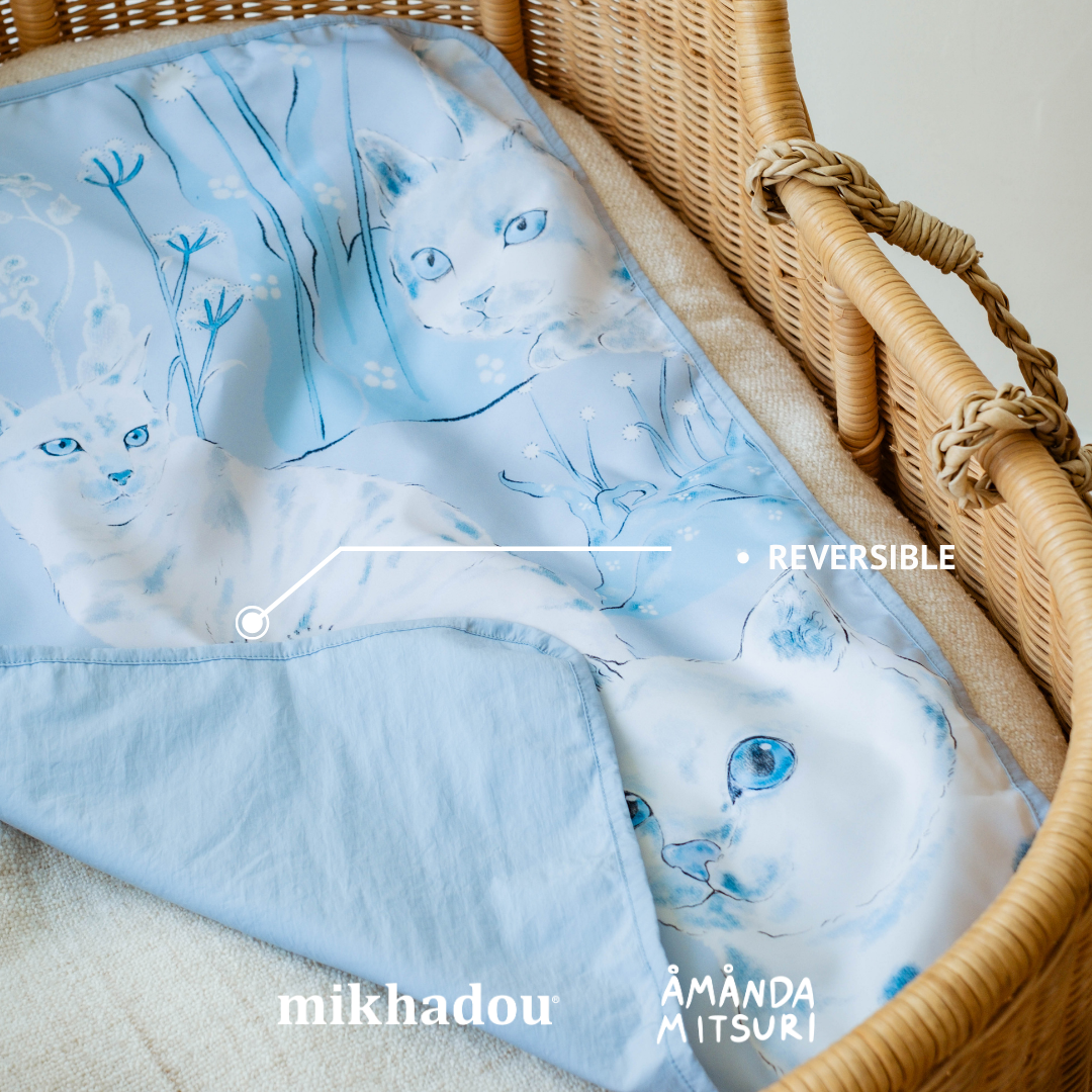 PO READY 28 SEPTEMBER 2026 / Changing Pad Mikhadou x Amanda Mitsuri Cat - Perlak Bayi - Alas Ganti Popok