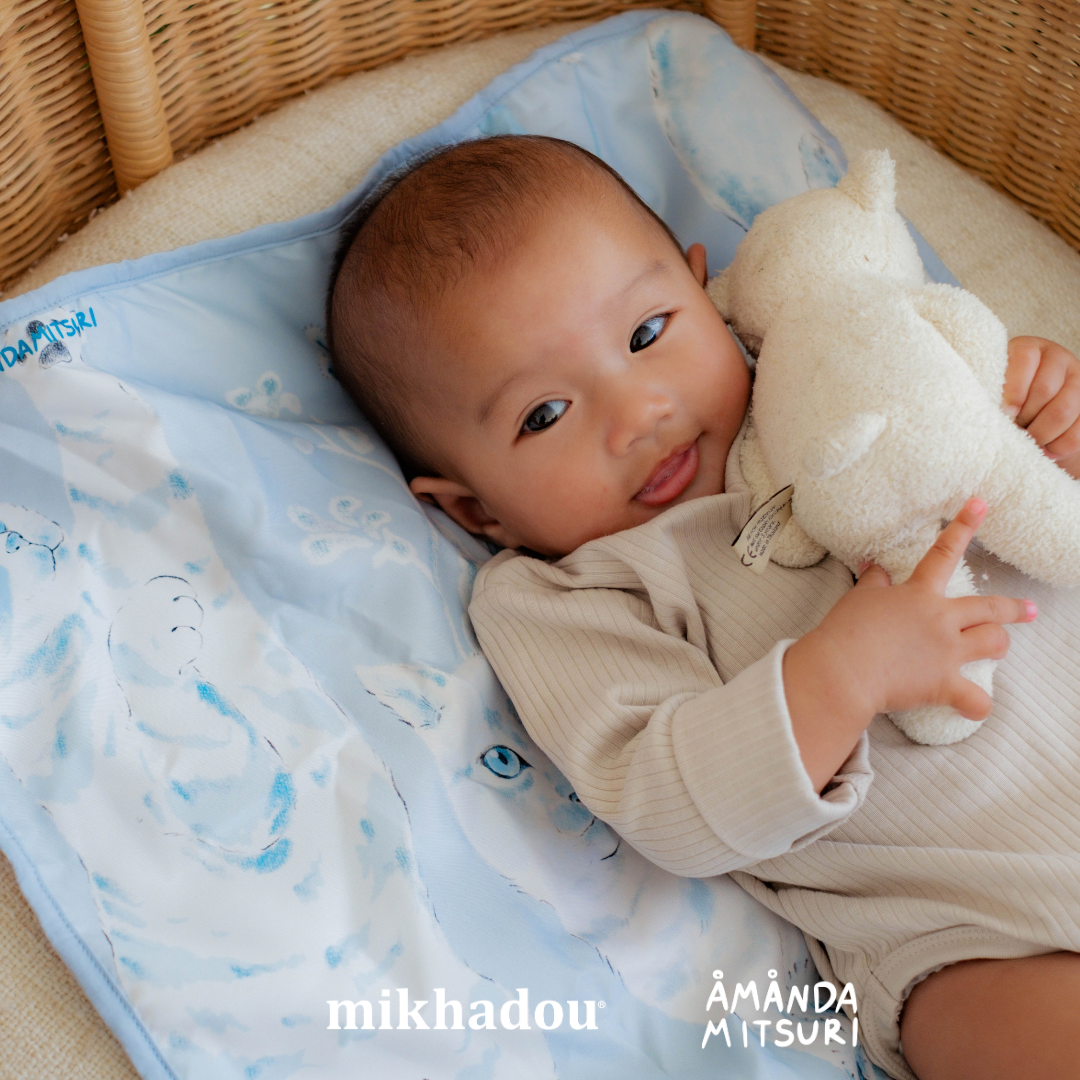 PO READY 28 SEPTEMBER 2026 / Changing Pad Mikhadou x Amanda Mitsuri Cat - Perlak Bayi - Alas Ganti Popok