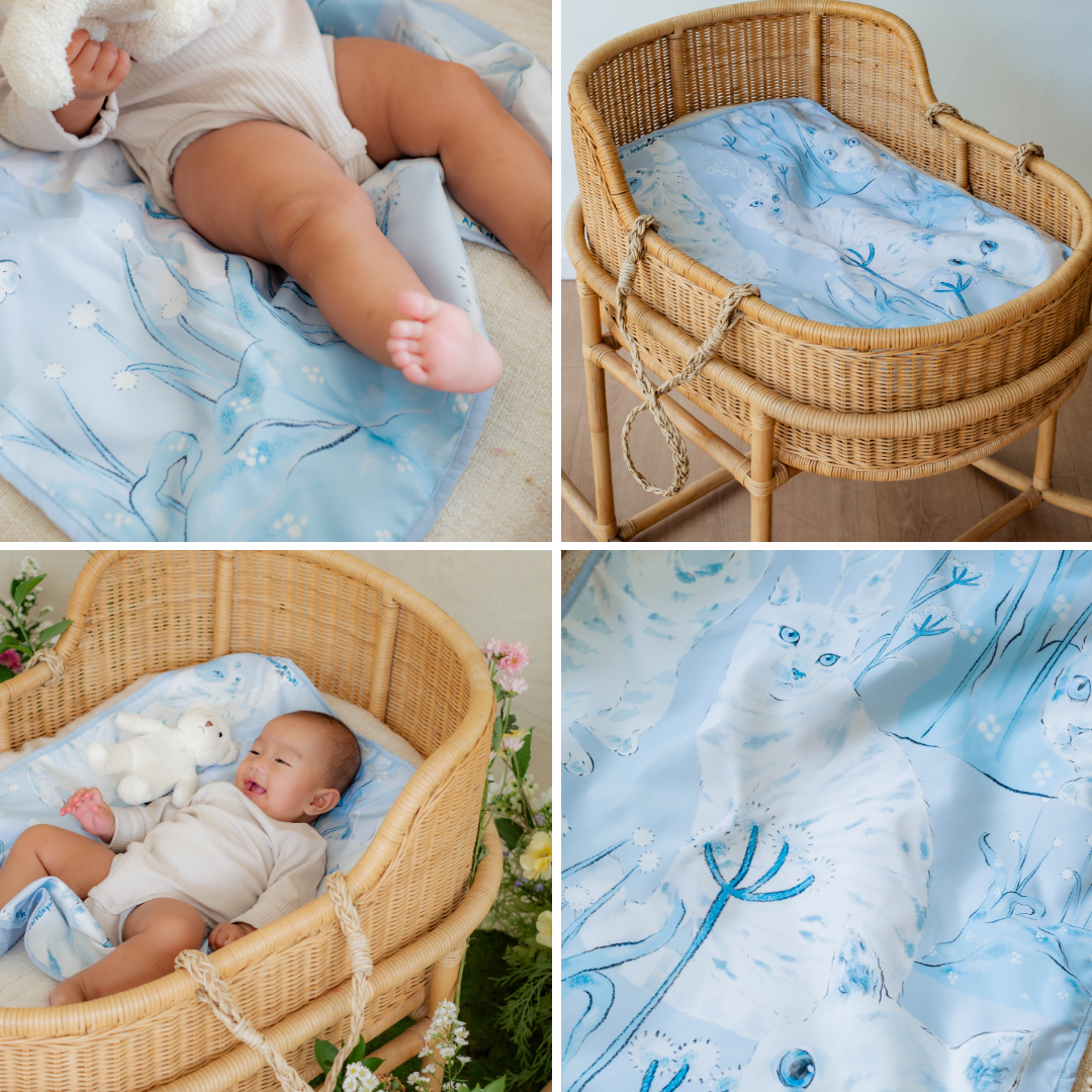 PO READY 28 SEPTEMBER 2026 / Changing Pad Mikhadou x Amanda Mitsuri Cat - Perlak Bayi - Alas Ganti Popok