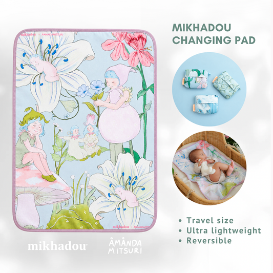 PO READY 28 SEPTEMBER 2026 / Changing Pad Mikhadou x Amanda Mitsuri Fairies - Perlak Bayi - Alas Ganti Popok
