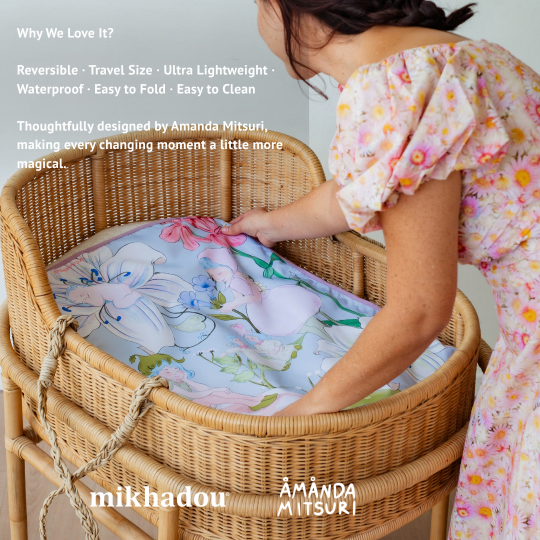 PO READY 28 SEPTEMBER 2026 / Changing Pad Mikhadou x Amanda Mitsuri Fairies - Perlak Bayi - Alas Ganti Popok
