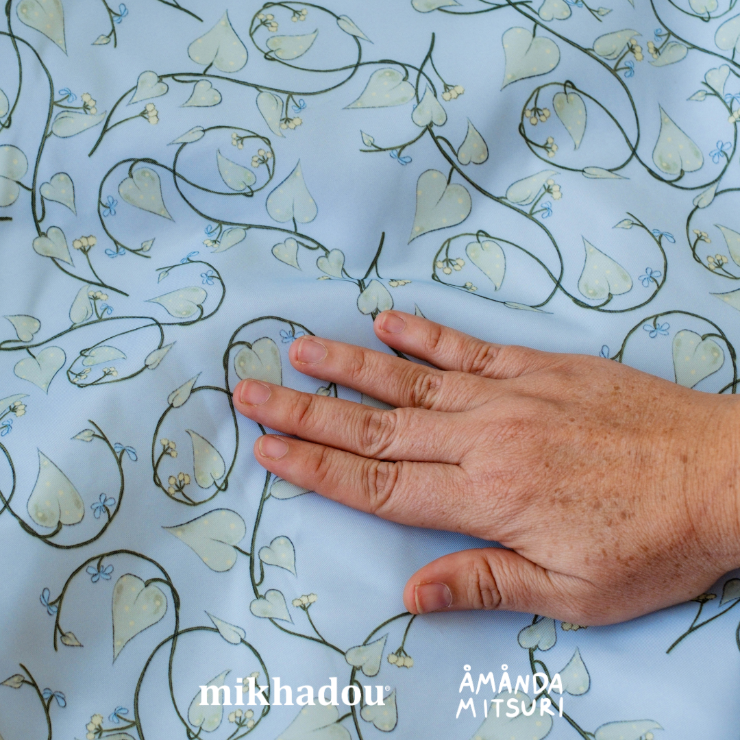 PO READY 28 SEPTEMBER 2026 / Changing Pad Mikhadou x Amanda Mitsuri Green Leaves - Perlak Bayi - Alas Ganti Popok