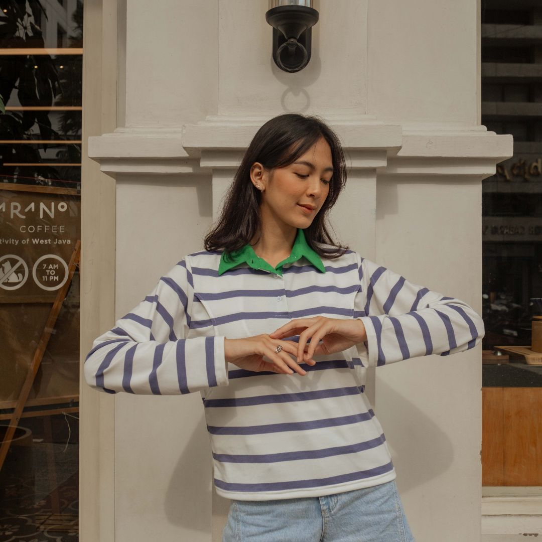 Pre order Size L Ready 7 Des - Nursingwear - Oceane Longslevee - Baju Menyusui