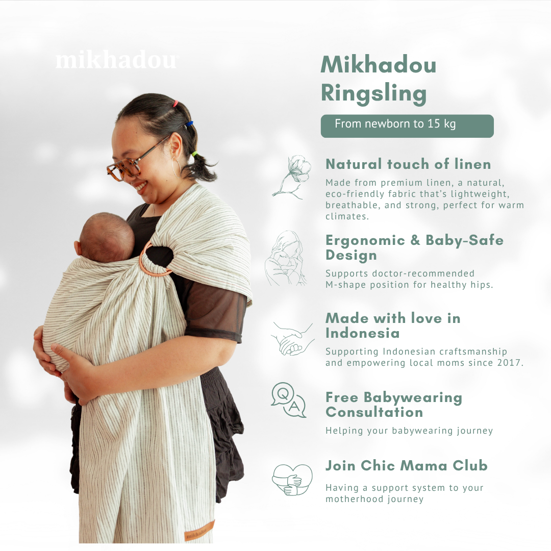 Ring Sling Stripe Linen - Gendongan Bayi