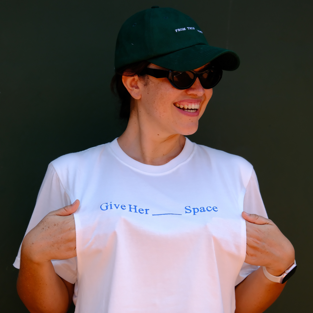 PRE ORDER/READY 1 SEPTEMBER 2026 - Mikhadou - Nursingwear Tee -  Motherhood Give Her Space White  / Nursing Short Sleeve Tee / Longsleeve