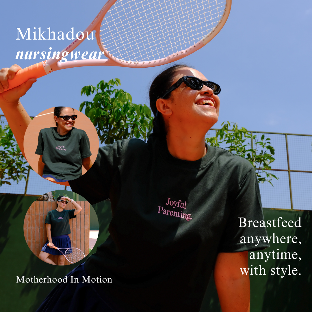 PRE ORDER/READY 1 SEPTEMBER 2026 - Mikhadou - Nursingwear Tee -  Motherhood Joyful Parenting Army / Nursing Short Sleeve Tee / Longsleeve