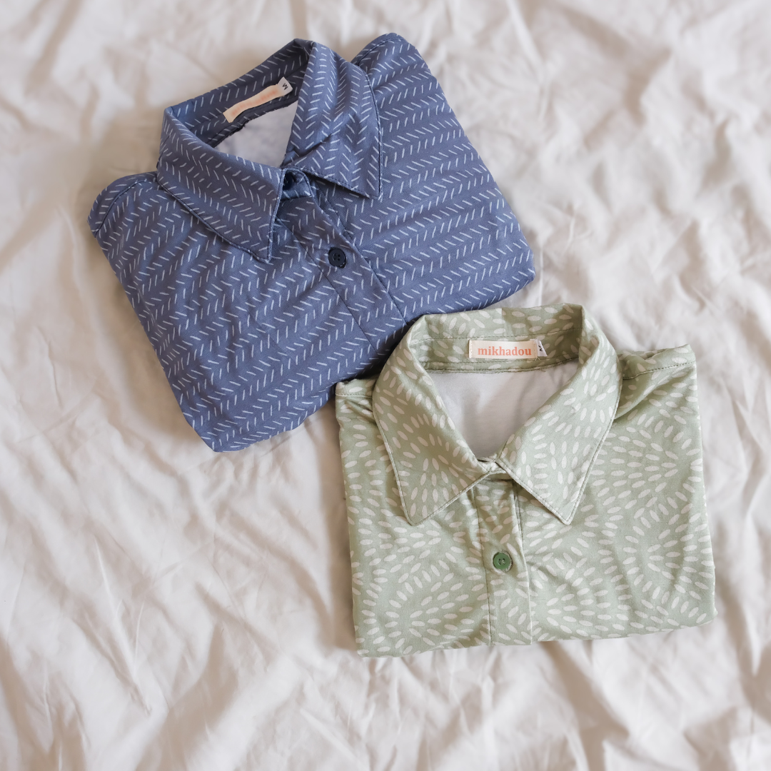 Nursingwear - Nursing Pajamas Herringbone - Baju Menyusui