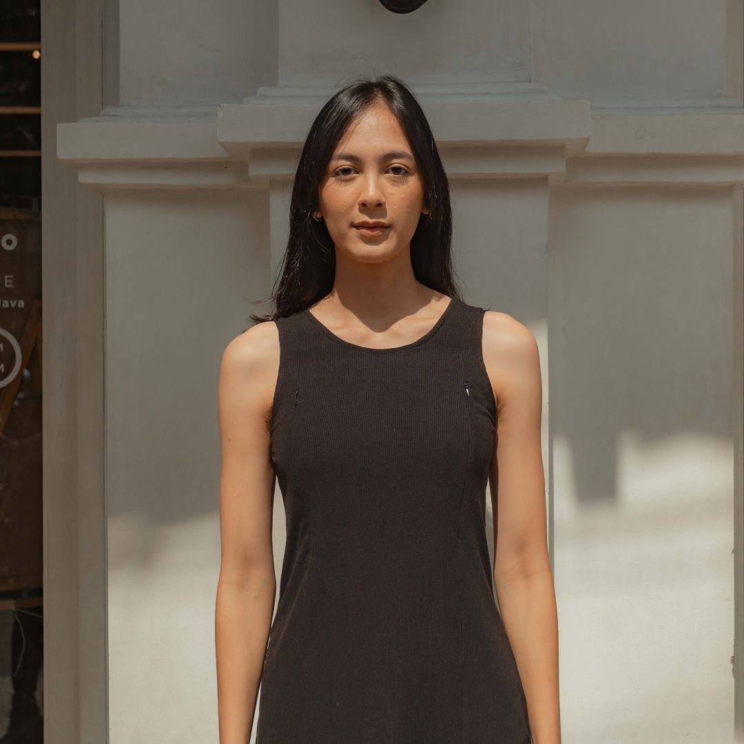 Nursingwear - Noir Dress Knit - Baju Menyusui