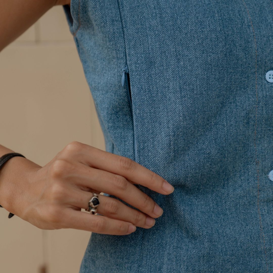 Pre Order Ready 30 Nov - Nursingwear - Denime Vest - Baju Menyusui