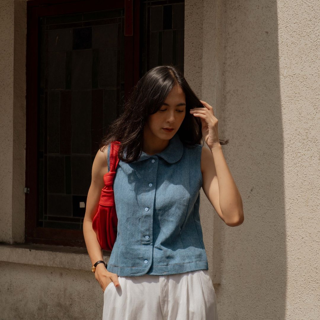 Pre Order Ready 30 Nov - Nursingwear - Denime Vest - Baju Menyusui