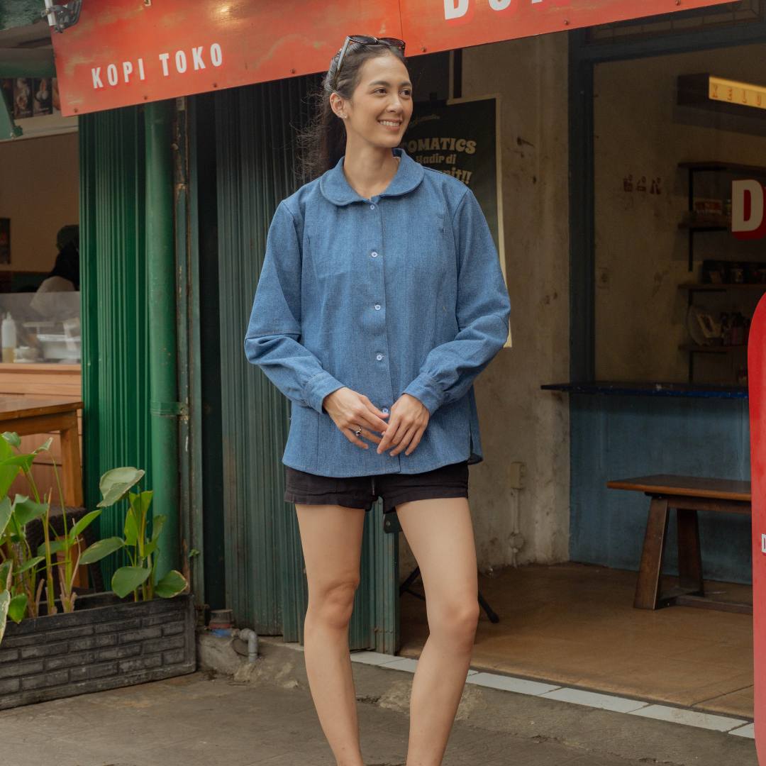 Pre Order Ready 30 Maret 2026 - Nursingwear - Dyane Denime Shirt - Baju Menyusui