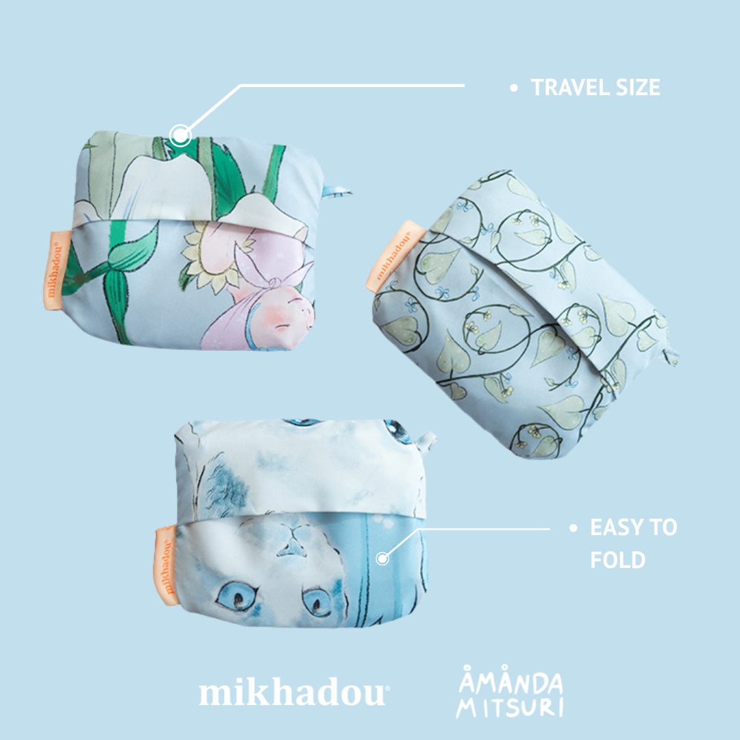 PO READY 28 SEPTEMBER 2026 / Changing Pad Mikhadou x Amanda Mitsuri Green Leaves - Perlak Bayi - Alas Ganti Popok