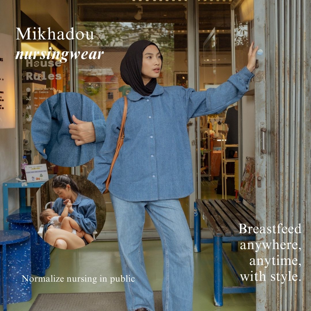 Pre Order Ready 30 Maret 2026 - Nursingwear - Dyane Denime Shirt - Baju Menyusui