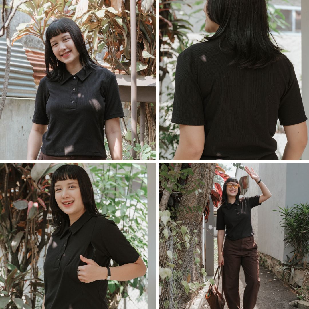 Mikhadou - Camille Knit Top - Nursingwear Baju Menyusui - Atasan Knit - Bukaan Samping Kanan Kiri