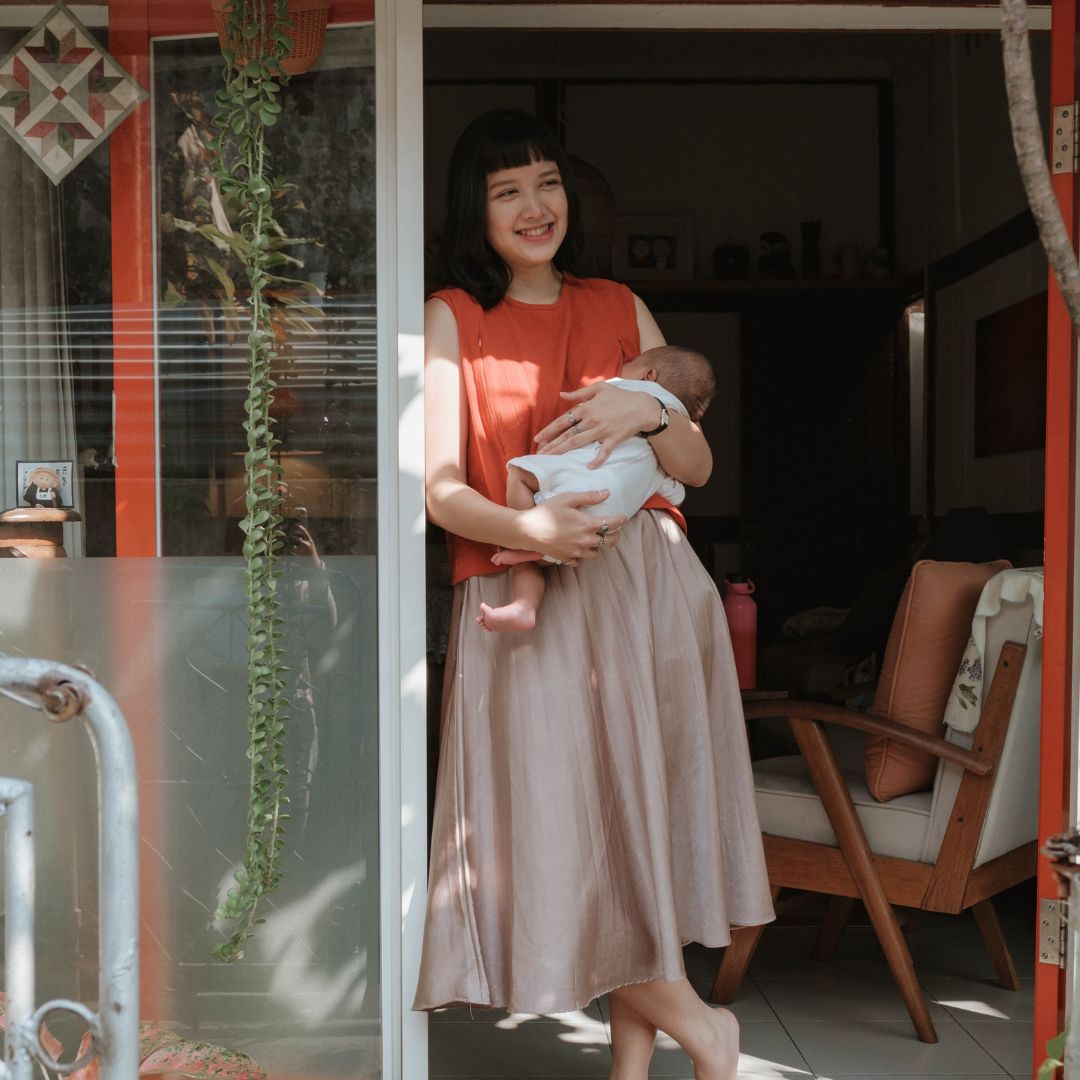 Mikhadou - Madeline Top Nursingwear - Baju Menyusui Bukaan Samping Kanan Kiri - Busui Friendly