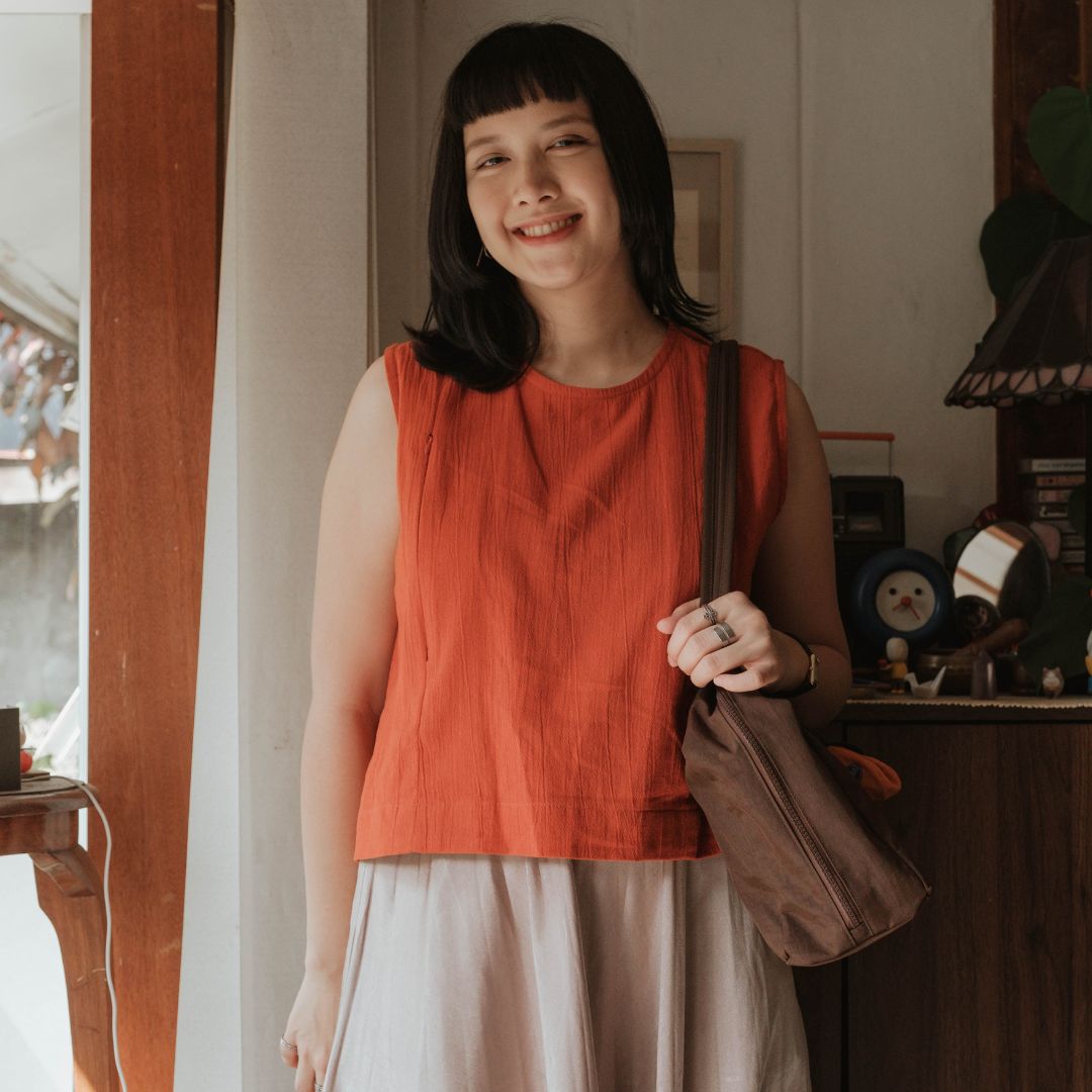 Mikhadou - Madeline Top Nursingwear - Baju Menyusui Bukaan Samping Kanan Kiri - Busui Friendly
