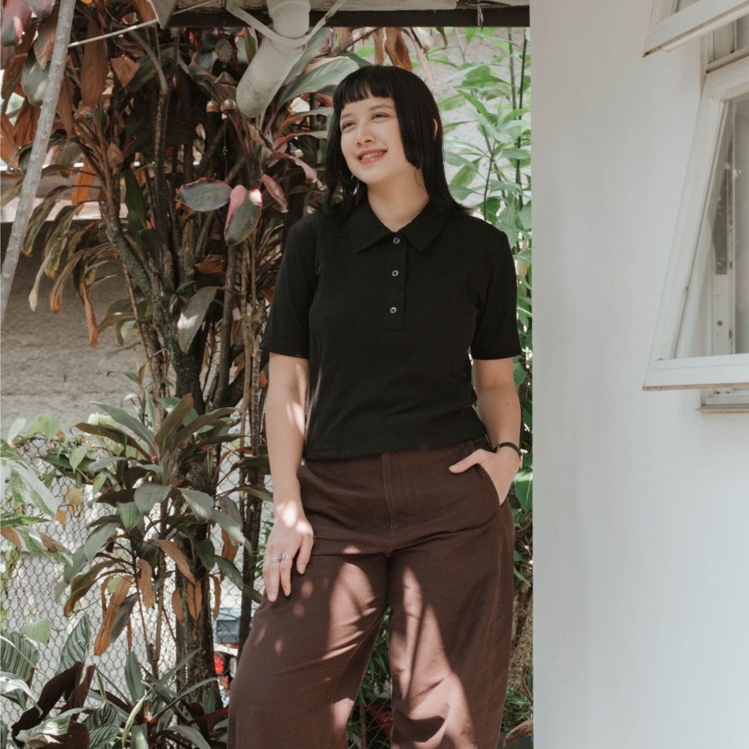 Mikhadou - Camille Knit Top - Nursingwear Baju Menyusui - Atasan Knit - Bukaan Samping Kanan Kiri