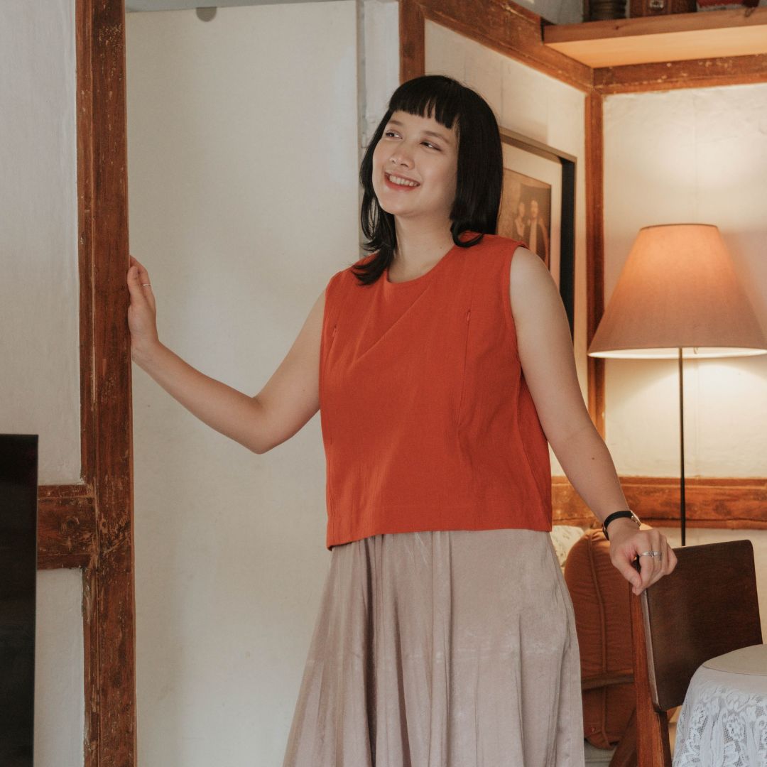 Mikhadou - Madeline Top Nursingwear - Baju Menyusui Bukaan Samping Kanan Kiri - Busui Friendly
